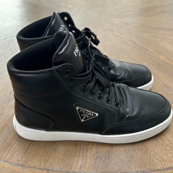 Prada Hi shoes black white Sz 8.5 US / Sz 42 EU - Picture 1 of 5